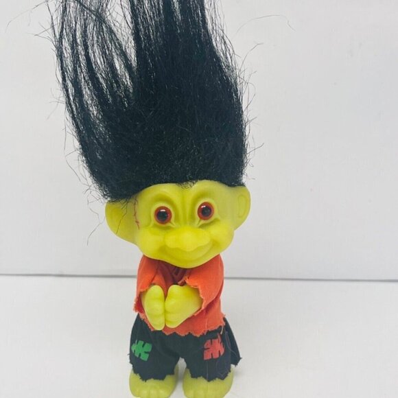 Vintage Russ Troll Frankenstein Doll Clip Grabber Hugger Halloween 1990s - Picture 1 of 6